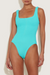 Hunza G | Square Neck Swim Aqua | Girls with Gems