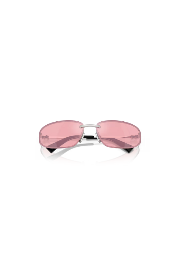 Miu Miu | MU A50S Silver W/ Pink | Girls With Gems