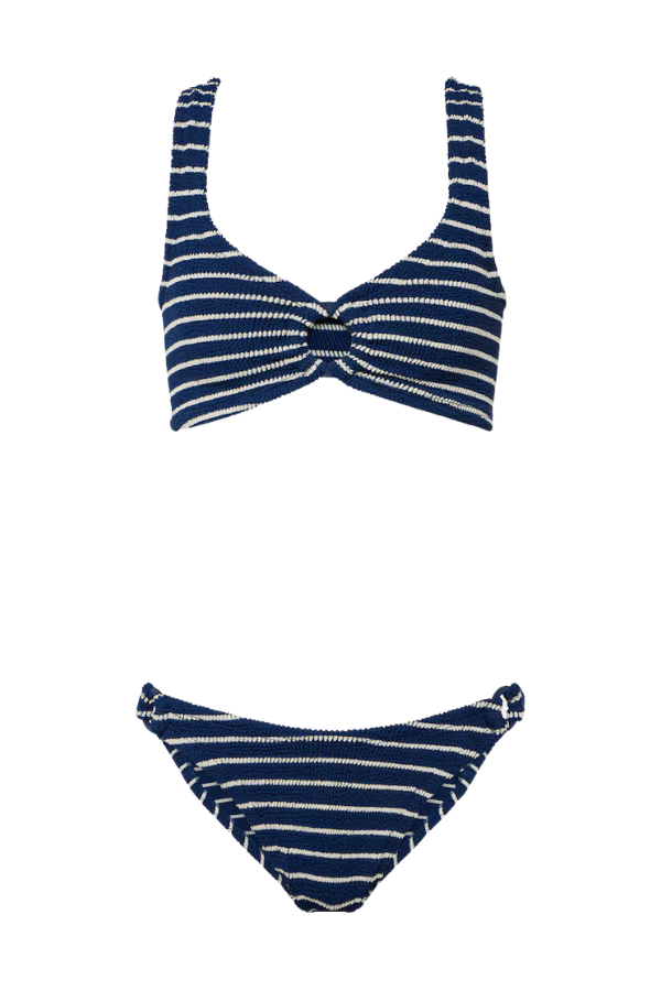 Hunza G | Hallie Bikini Navy/White | Girls with Gems