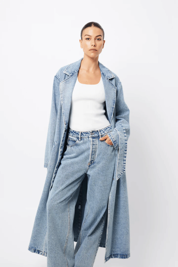 Mossman | Frequency Trench Coat Acid Wash | Girls With Gems