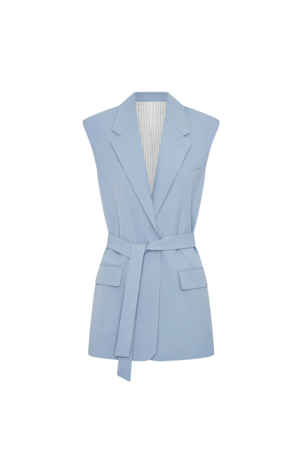 Camilla and Marc | Atlantis Blazer Vest Cornflower Blue | Girls with Gems