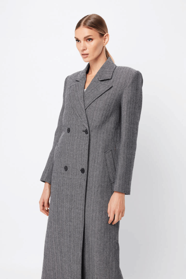 Mossman | Reformation Coat Houndstooth | Girls with Gems