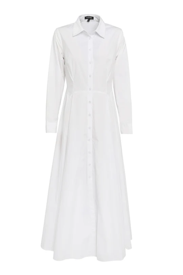 Mossman | Marseille Maxi Shirt Dress White | Girls With Gems