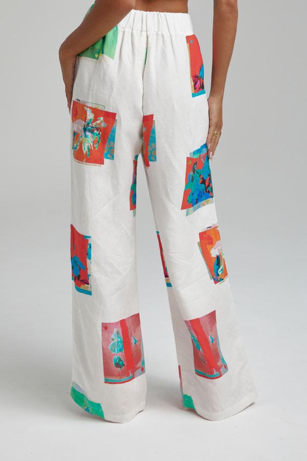 Summi Summi | Linen Pants Montage White | Girls with Gems