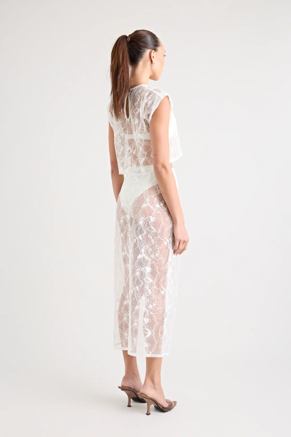 Pfeiffer | Astrid Lace Top White | Girls with Gems