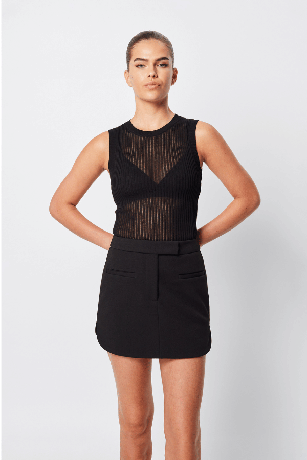 Mossman | Lourdes Mini Skirt Black | Girls With Gems