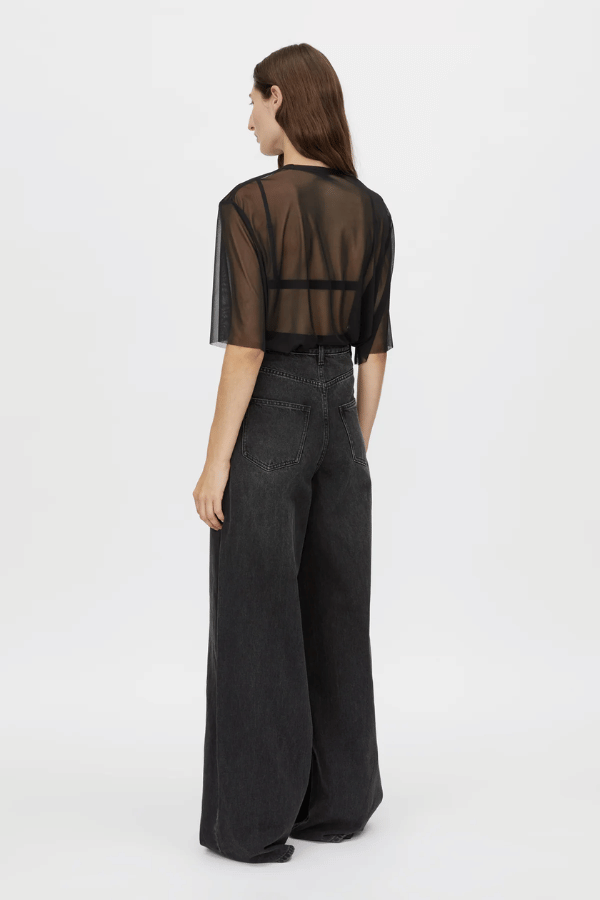 Enigma Sheer Top Black