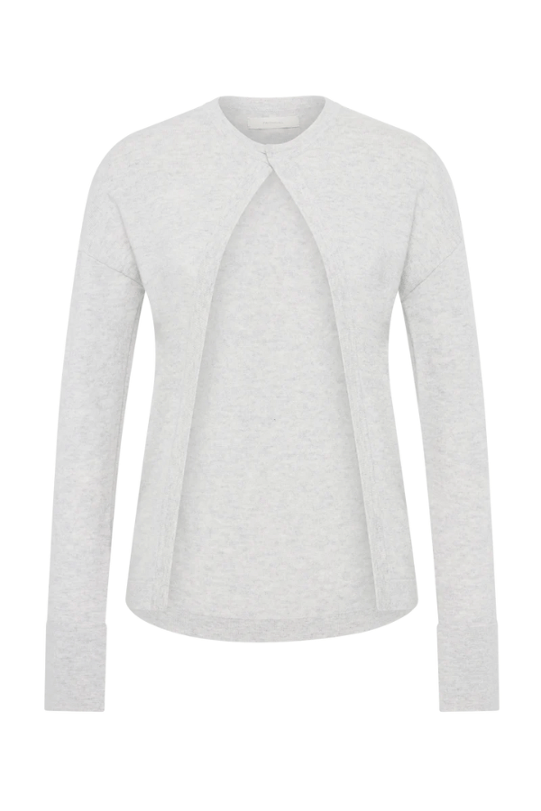 Faithfull the Brand | Frederikke Cashmere Cardigan Grey Marle | Girls with Gems