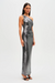 Misha | Nyra Metallic Gown Silver | Girls with Gems