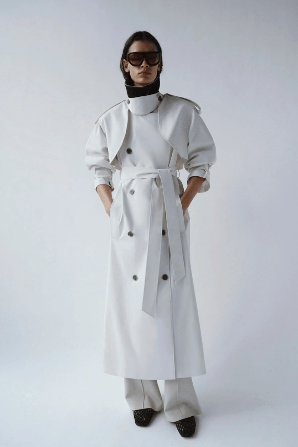 Elysian Trench Coat Alabaster