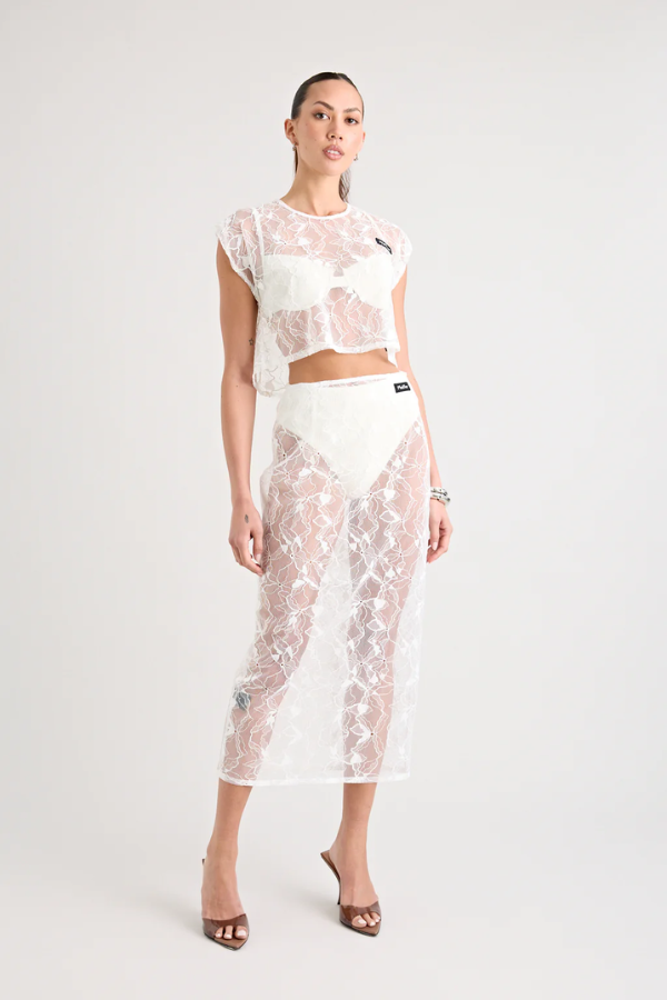 Pfeiffer | Astrid Lace Top White | Girls with Gems