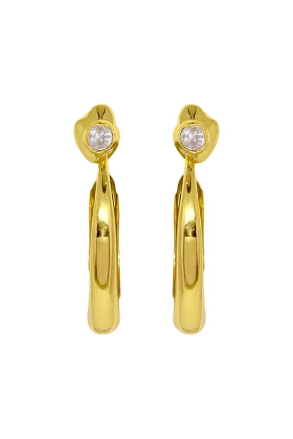 Mountain and Moon | Gaia Earrings Gold | Girls with Gems