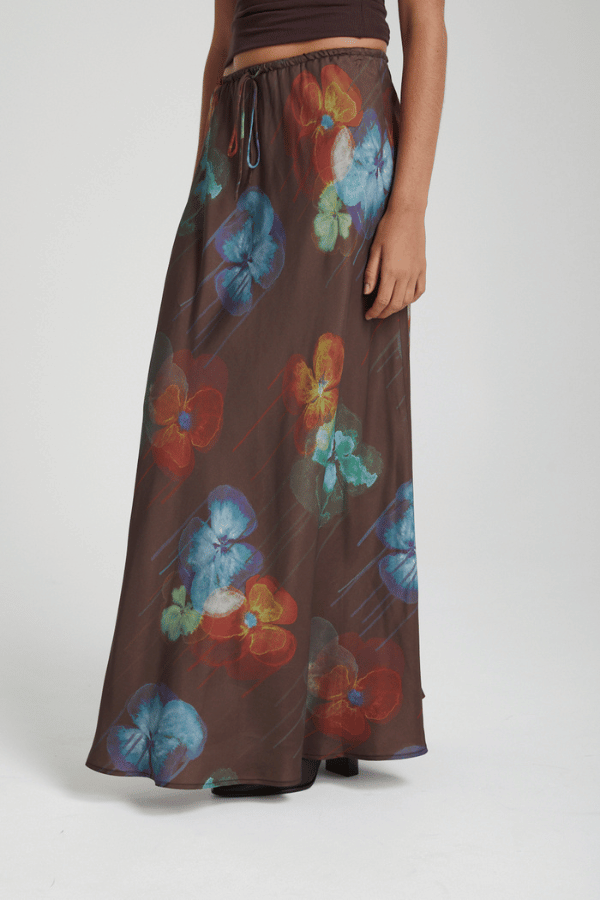 Summi Summi | Relaxed Maxi Skirt Pansy Drip | Girls With Gems