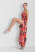 The Wolf Gang | Dolcie Strapless Maxi Dress Rojo Print | Girls With Gems