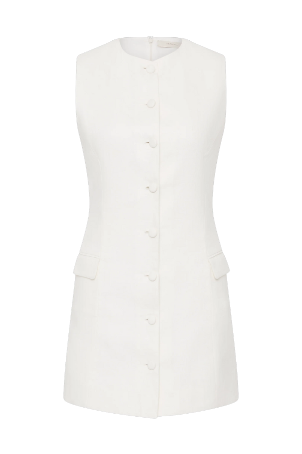 Faithfull the Brand | Jane Mini Dress White | Girls With Gems