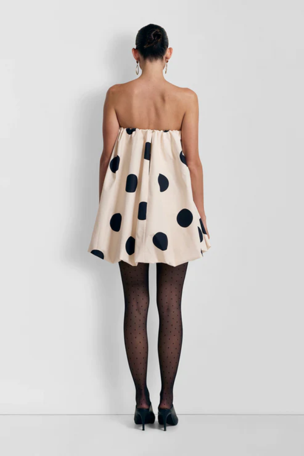 Gaia Bubble Dress Creme Spot