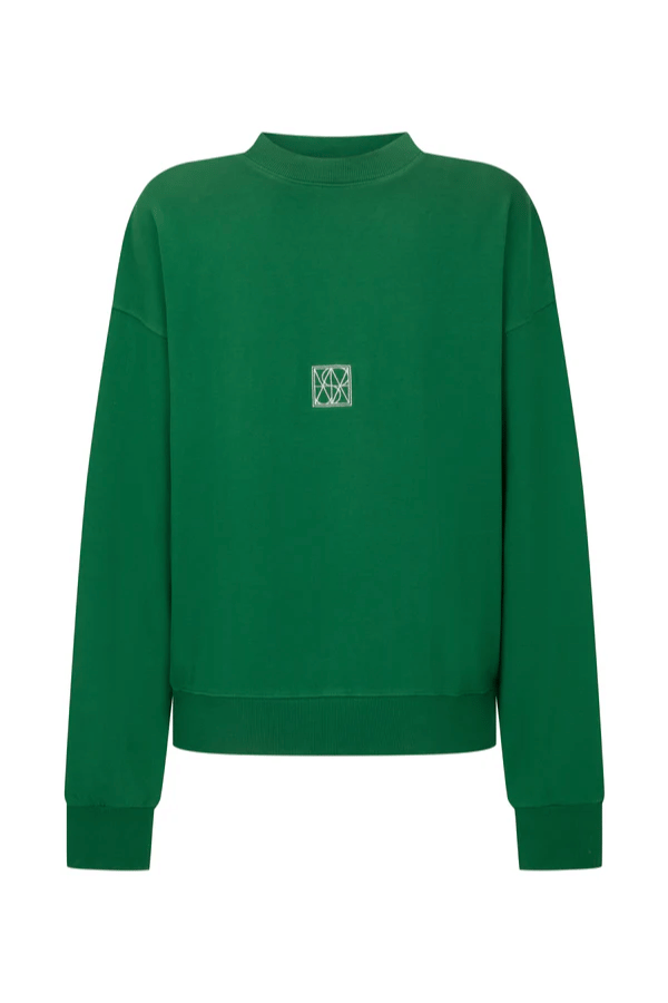 Araminta James | Monogram Classic Sweatshirt Dark Green | Girls with Gems