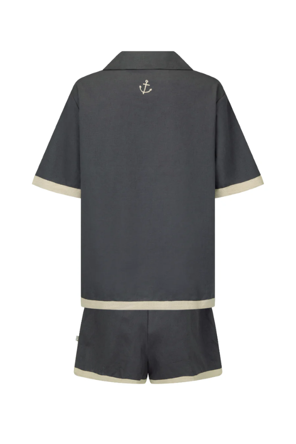 Araminta James | Del Mar Shirt Set Charcoal | Girls with Gems