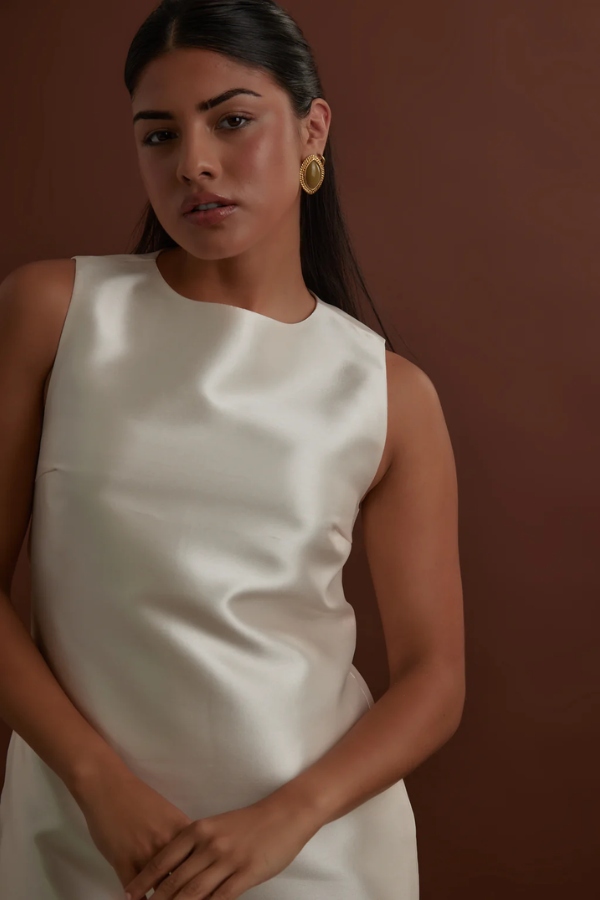 Odd Muse | The Ultimate Muse Satin Shift Dress Ivory | Girls with Gems