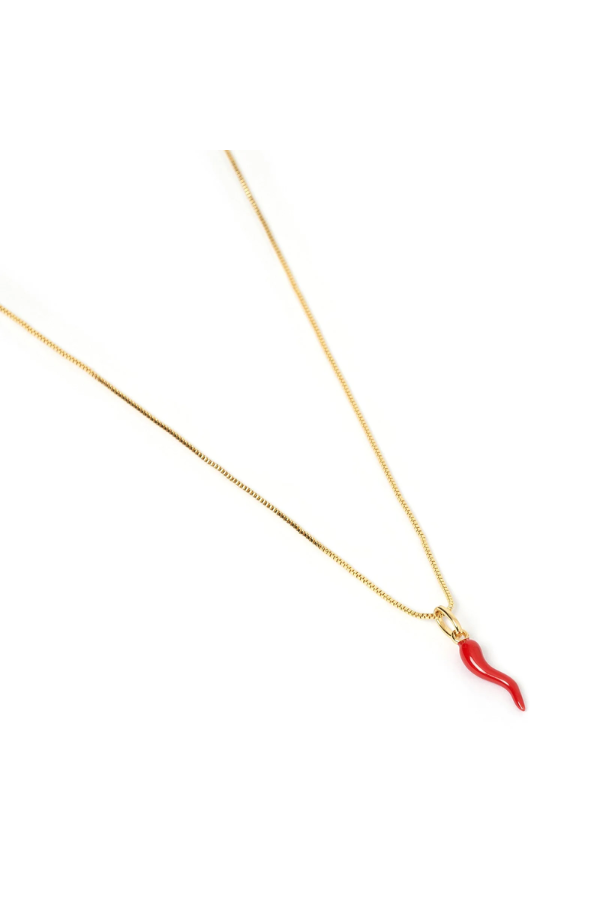 Arms Of Eve | Cornicello Red Charm Necklace | Girls with Gems