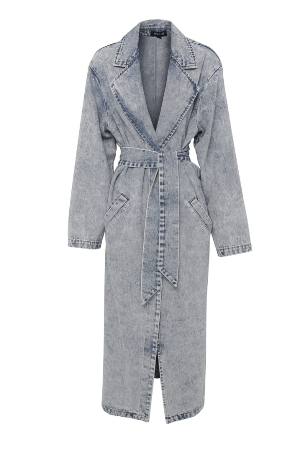 Mossman | Frequency Trench Coat Acid Wash | Girls With Gems