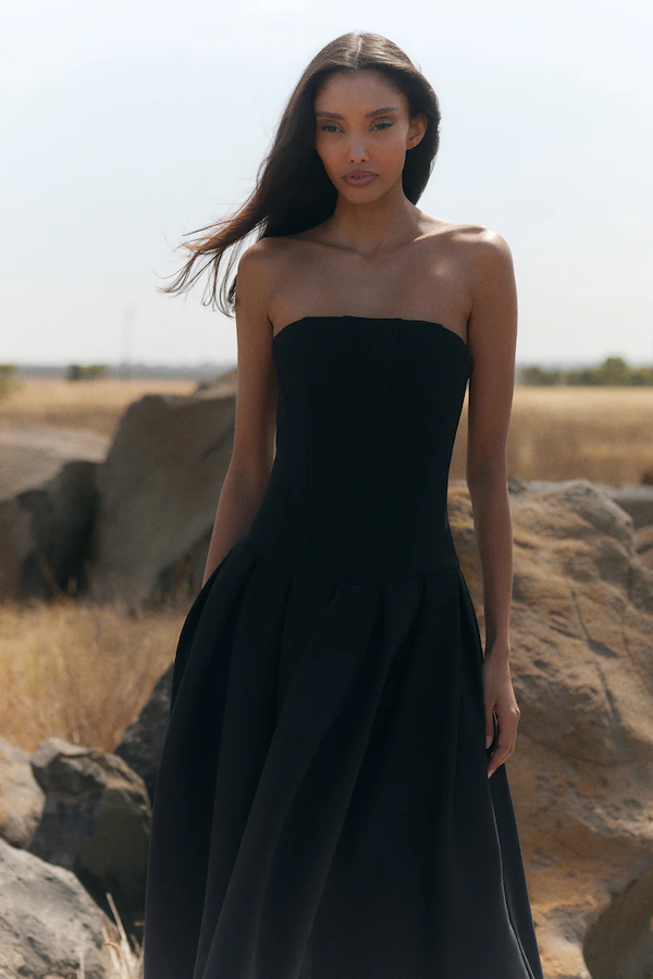 Mossman | Enchant Maxi Dress Black | Girls with Gems