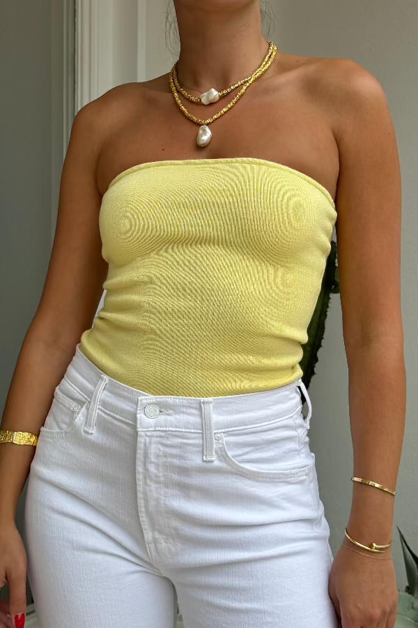 Sneaky Link | Rex Tube Top Lemon | Girls with Gems