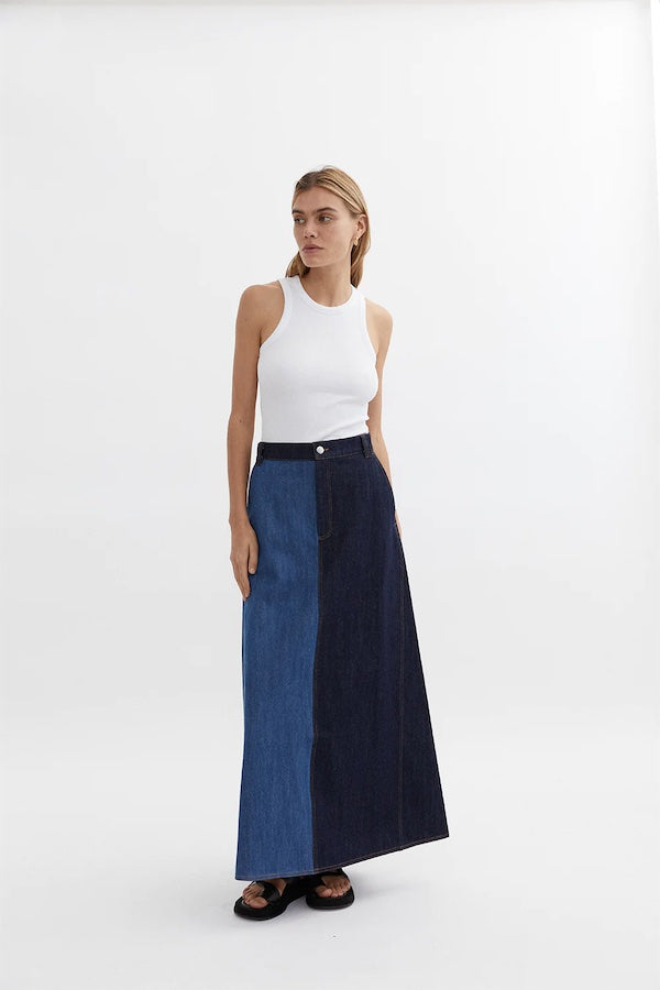 Blanca | Quinn Maxi Skirt Denim | Girls With Gems