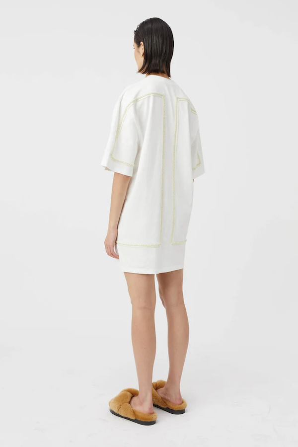 Camilla and Marc | Fortuna Mini Tee Dress Soft White | Girls with Gems