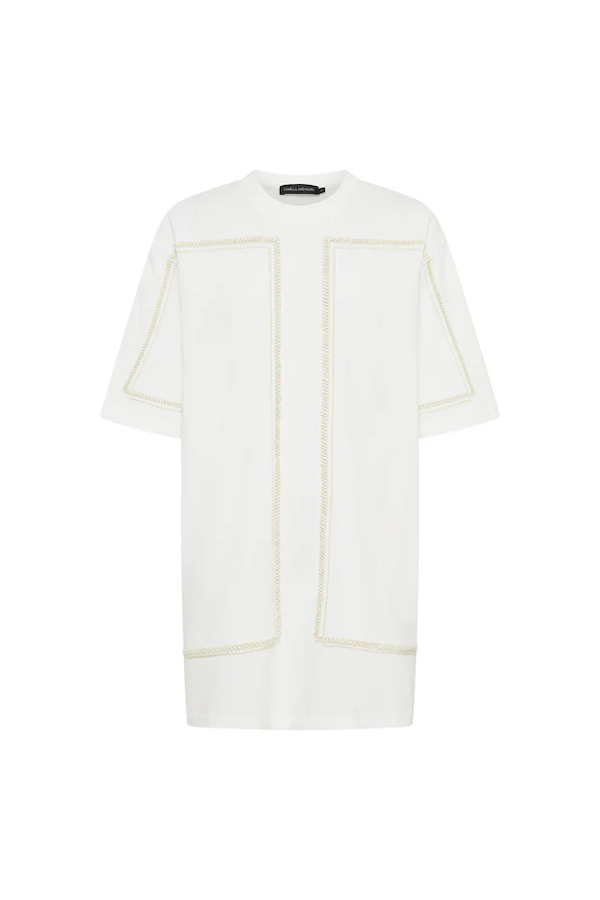 Camilla and Marc | Fortuna Mini Tee Dress Soft White | Girls with Gems