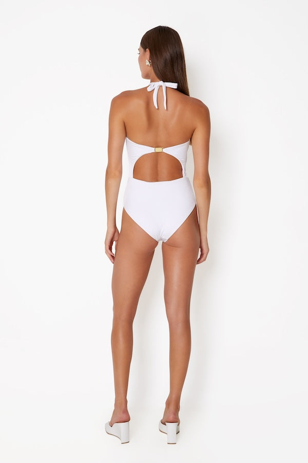 Cin Cin | Diamond Heart Cut Out Swimsuit Pearl | Girls with Gems