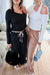 Sneaky Link | Issy Long Sleeve Top Black | Girls With Gems