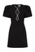 Rebecca Vallance | Estella Puff Sleeve Mini Dress Black | Girls with Gems