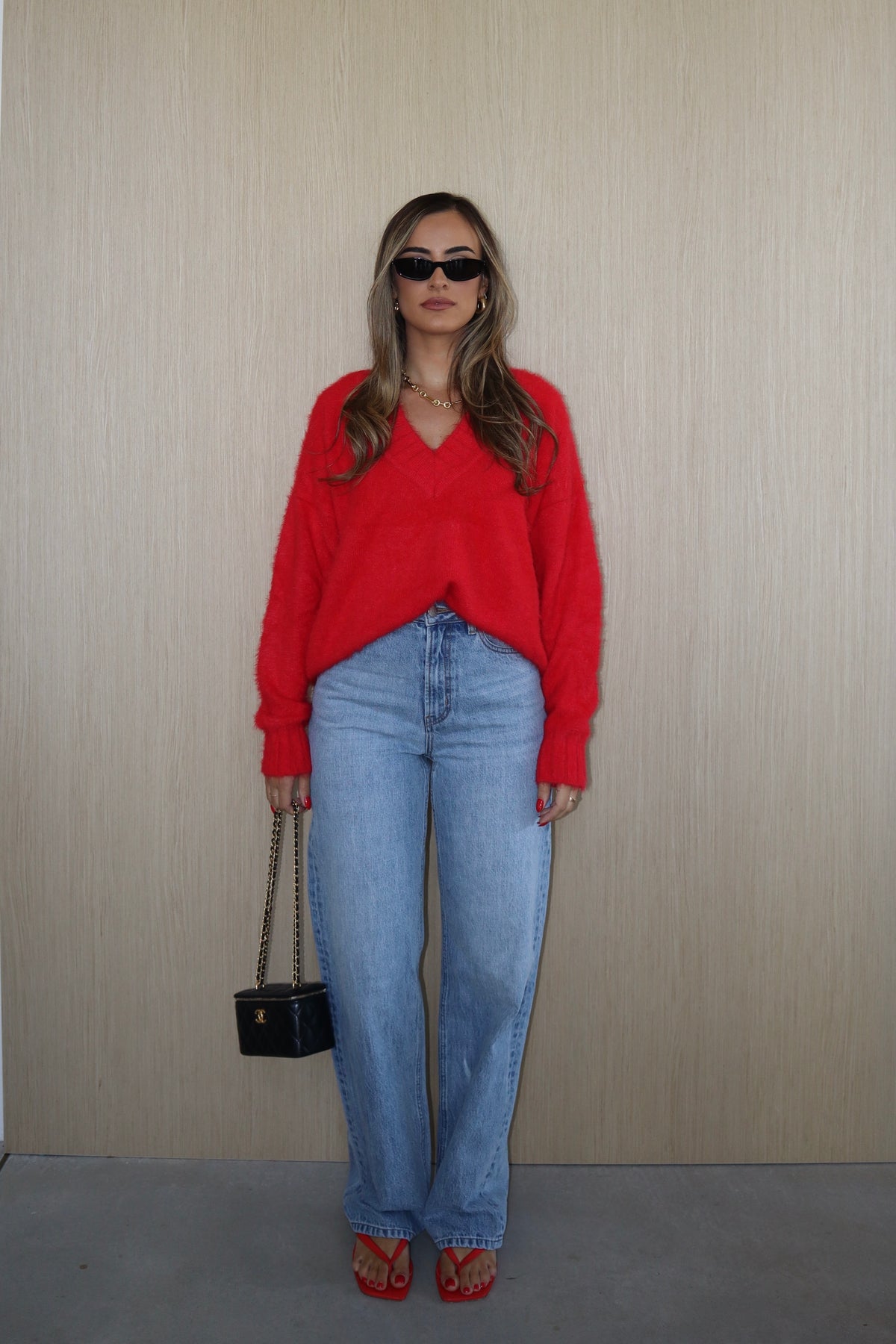 Sneaky Link | Kai Sweater Red | Girls With Gems