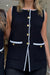 Onte | Helena Gilet Black/White | Girls with Gems