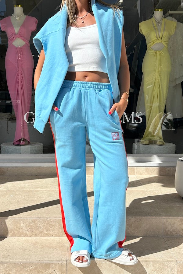 Araminta James | Classic Track Pant Ice Blue | Girls with Gems