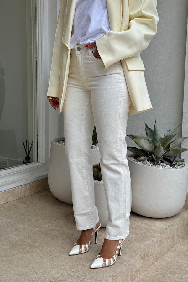 Neuw Denim | Mica Straight Off White | Girls with Gems