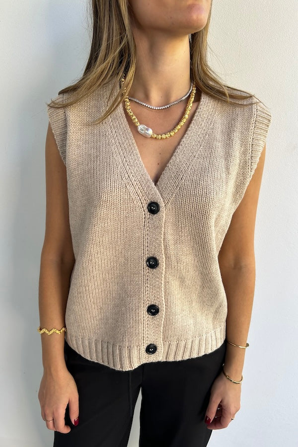 Sneaky Link | Mia Vest Oatmeal | Girls With Gems