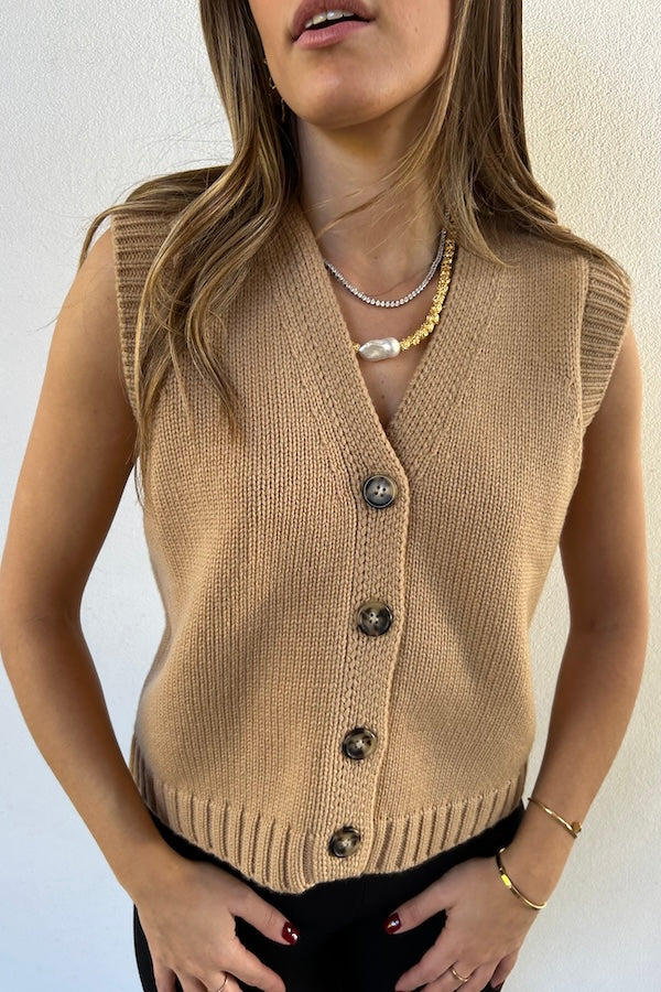 Sneaky Link | Mia Vest Caramel | Girls With Gems