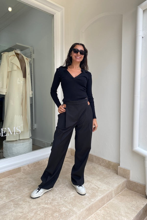 Camilla and Marc | Alma Tailored Pant Black | Girls with Gems