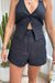 Sneaky Link | Luna Linen Vest Black | Girls With Gems