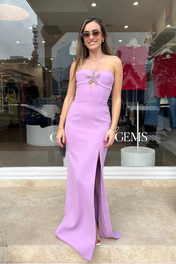 Rebecca Vallance | Chantara Halter Gown Lilac | Girls With Geems