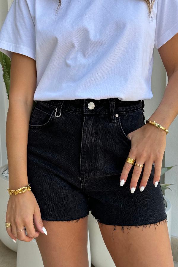 Neuw Denim | Ryder Short French Black | Girls with Gems