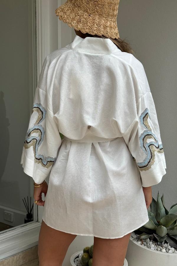 Camilla and Marc | Serene Kimono Dress Cream | Girls with Gems