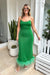 Oséree | Lumiere Plumage Slip Dress Emerald Green | Girls with Gems