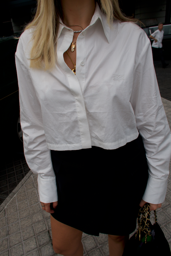 Sneaky Link | Colorado Cropped Shirt White | Girls With Gems