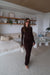 Sneaky Link | Caterina Midi Dress Chocolate | Girls With Gems