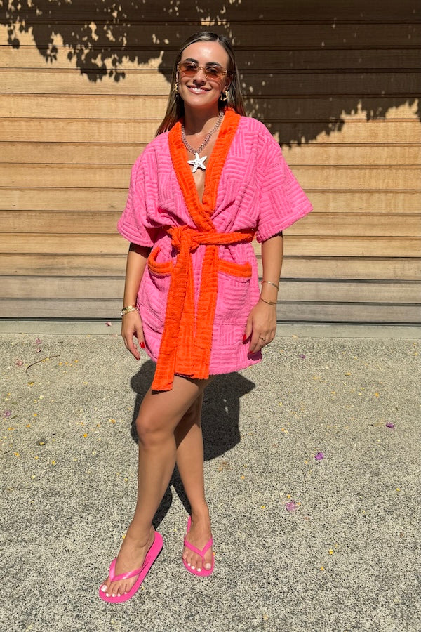 Sneaky Link | Cali Robe Pink/Orange | Girls With Gems