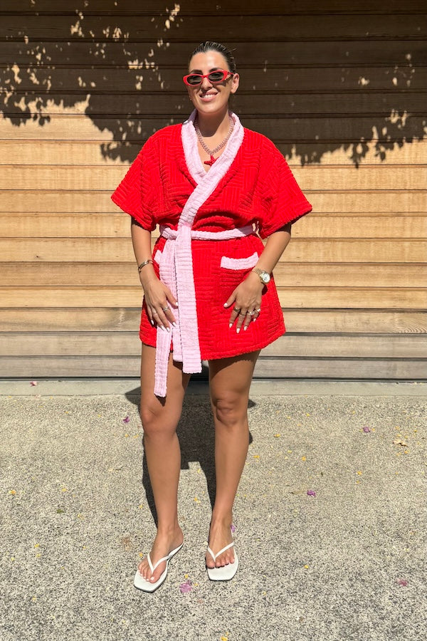 Sneaky Link | Cali Robe Red/Pink | Girls With Gems