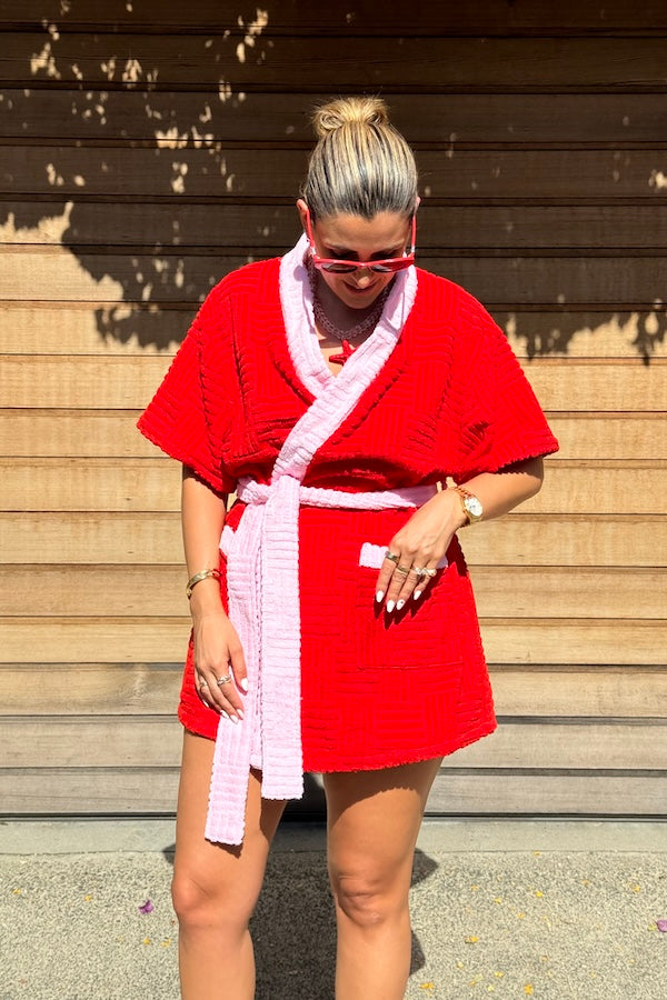 Sneaky Link | Cali Robe Red/Pink | Girls With Gems